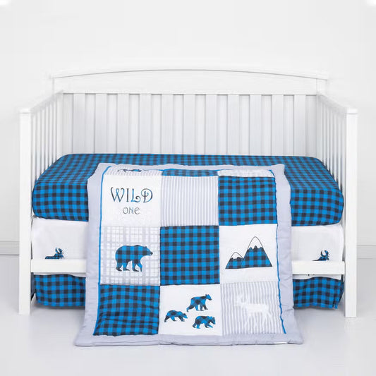 Buffalo Plaid Crib Bedding Set
