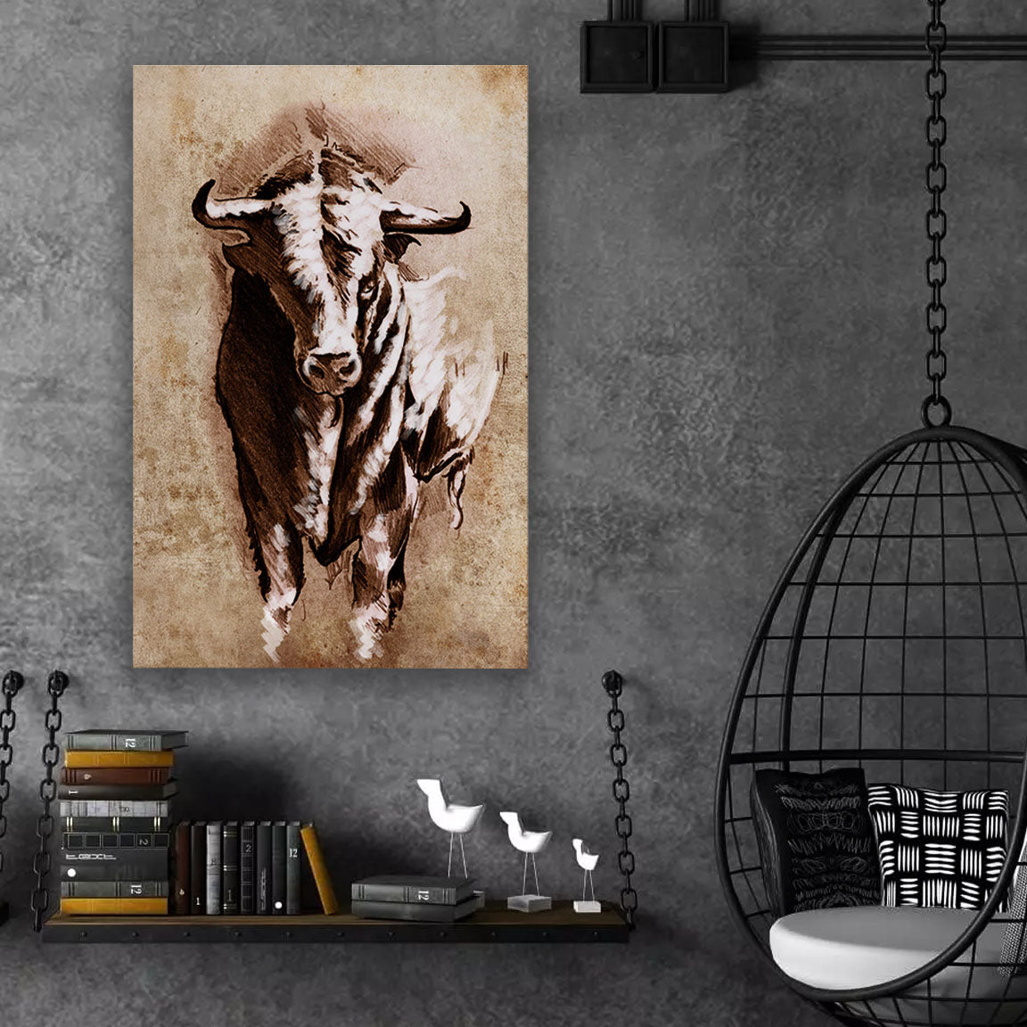 Beaked Horns Canvas Art