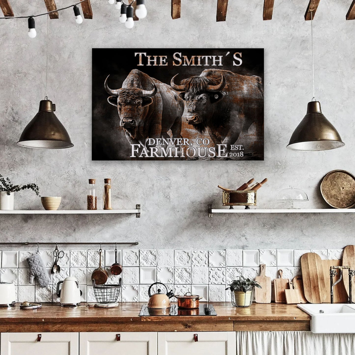 Buffalo Farm Canvas Art