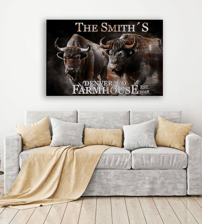 Buffalo Farm Canvas Art