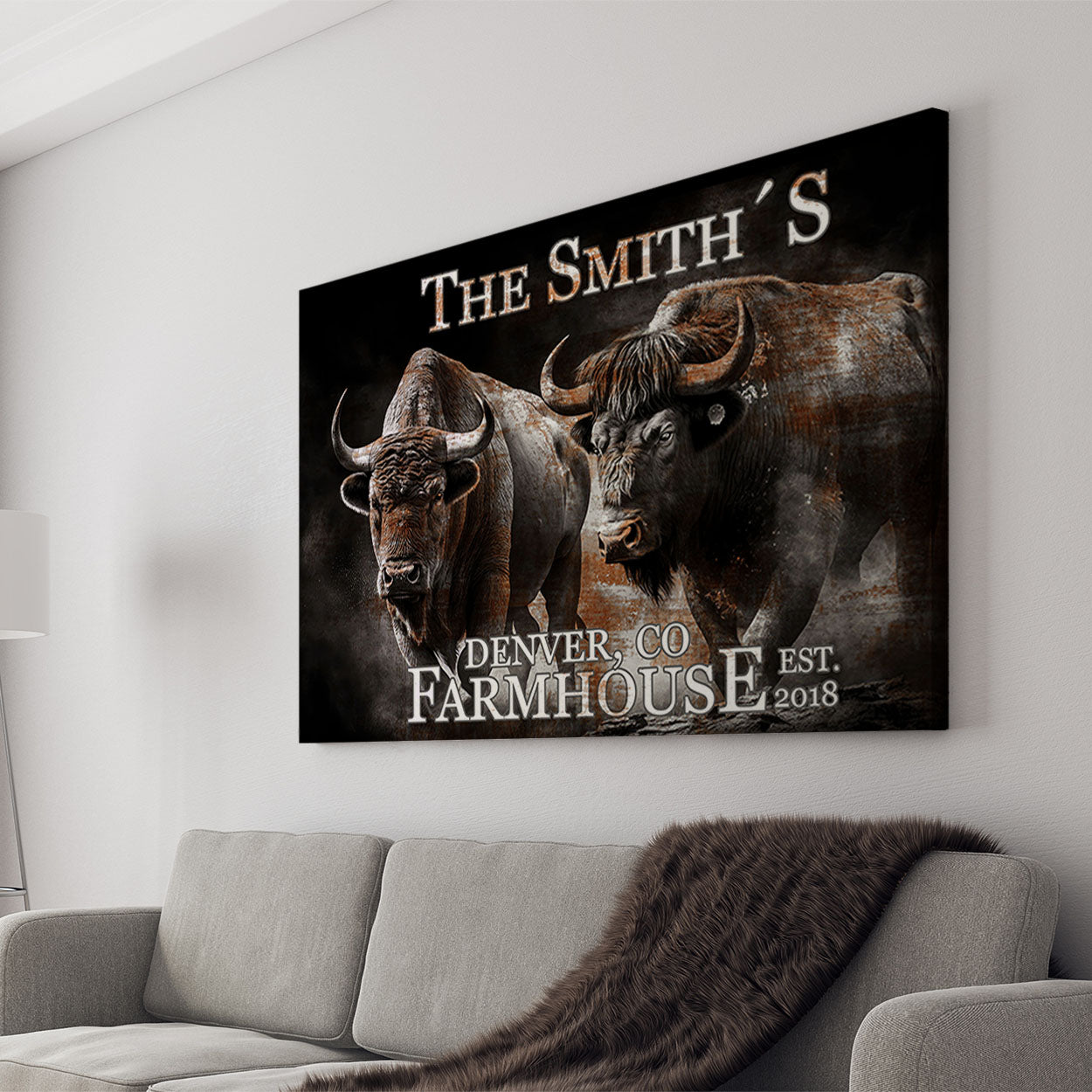 Buffalo Farm Canvas Art