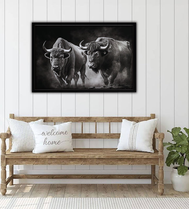 Buffalo Framed Canvas