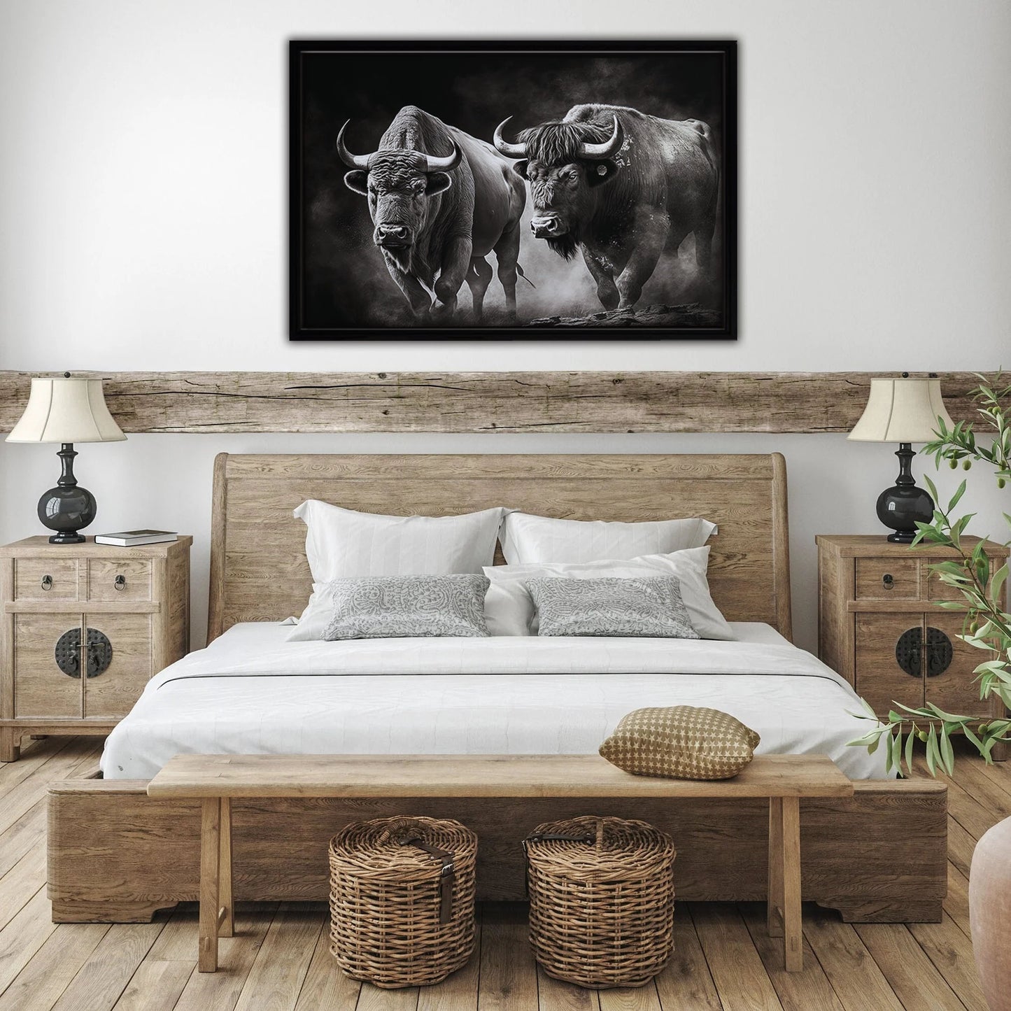 Buffalo Framed Canvas