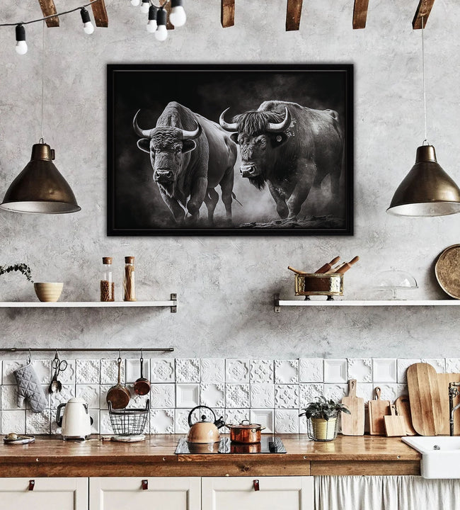 Buffalo Framed Canvas