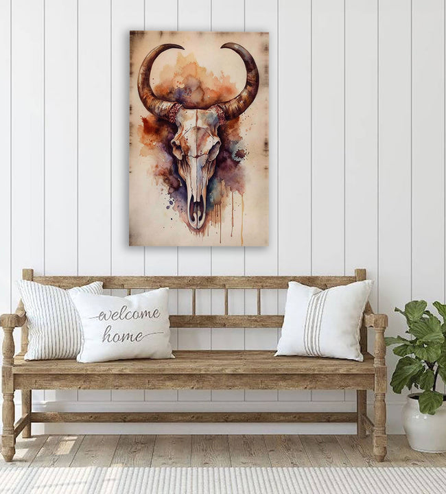 Bull Skull Canvas Art