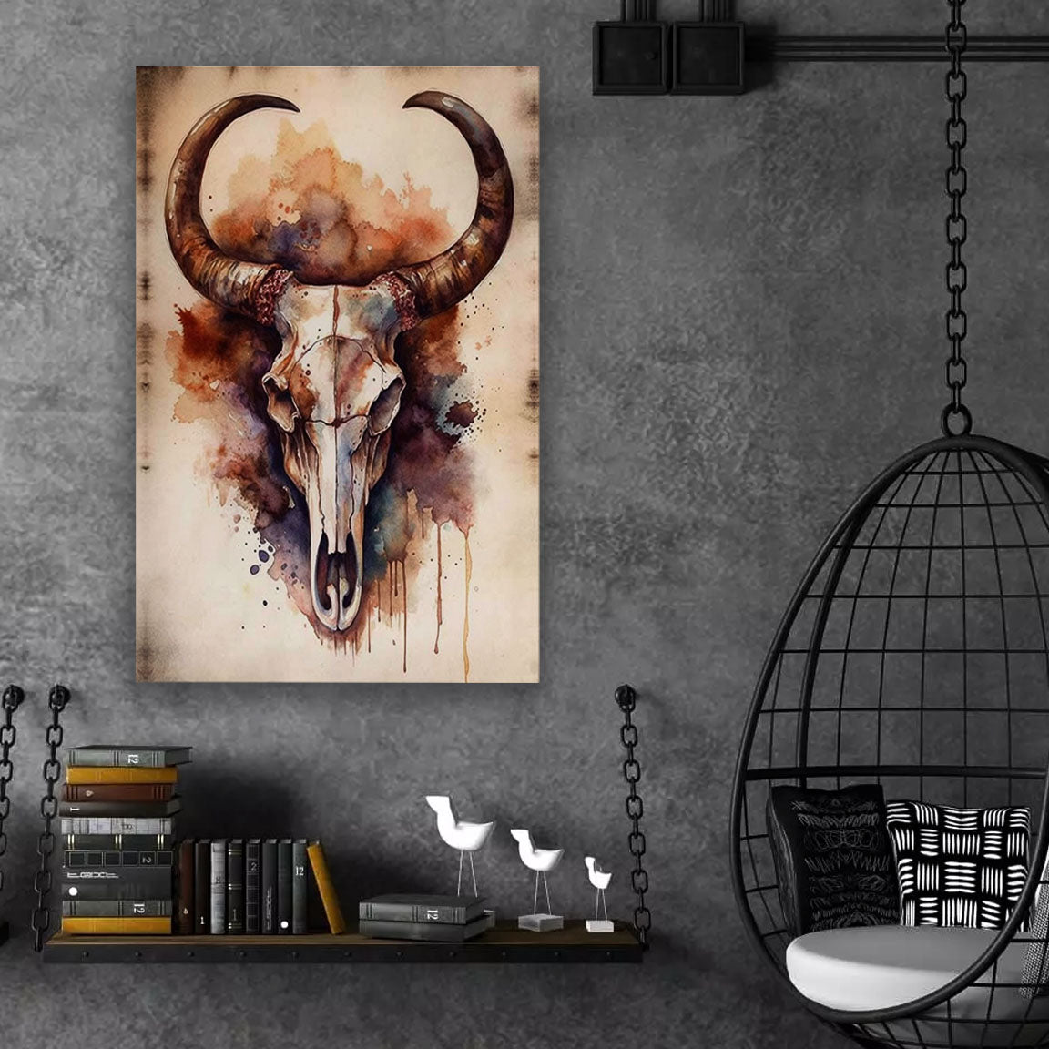 Bull Skull Canvas Art