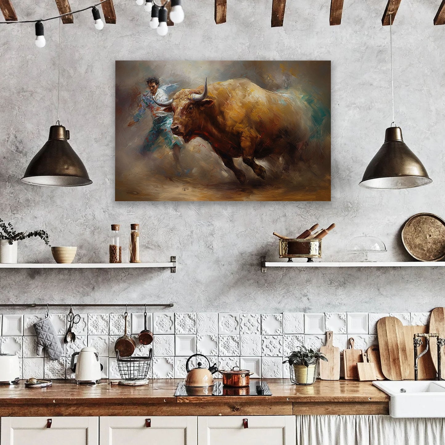 Bullfight Canvas Art