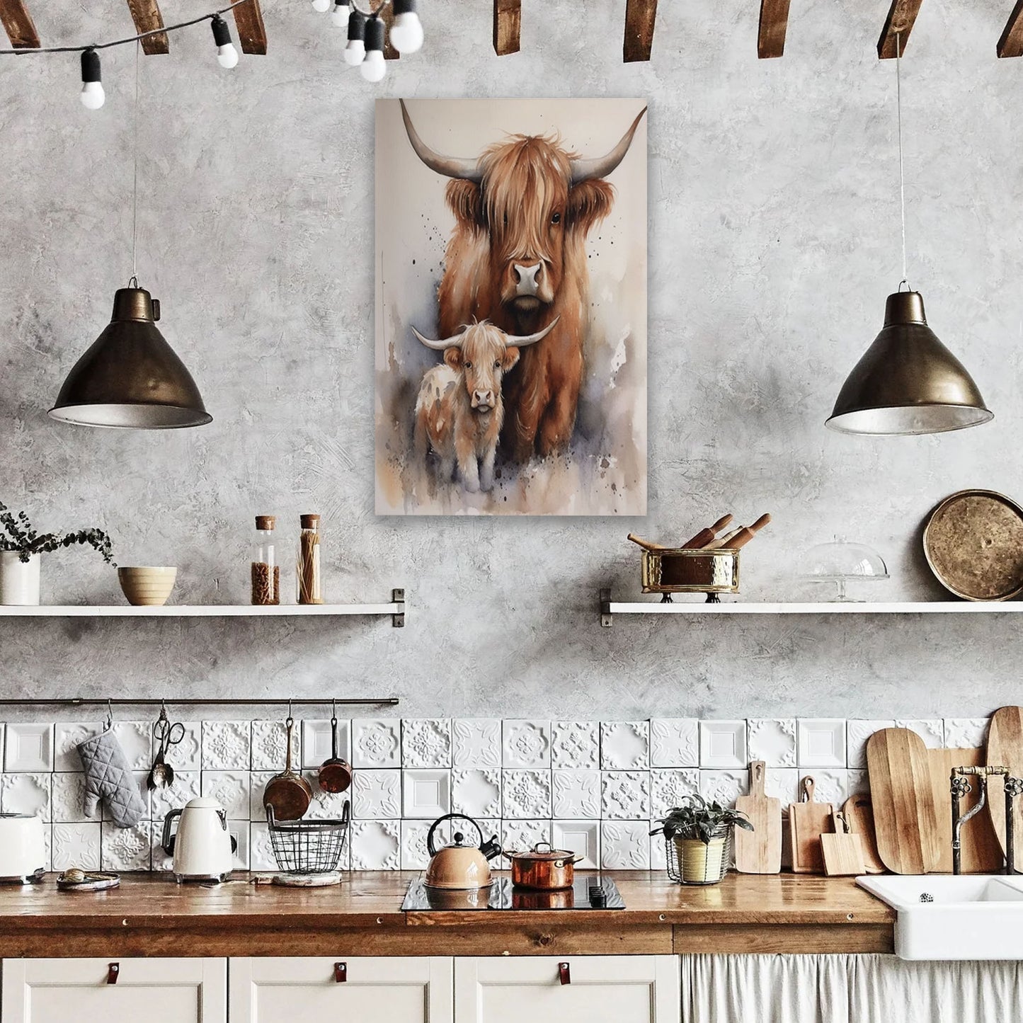 Calf Canvas Art