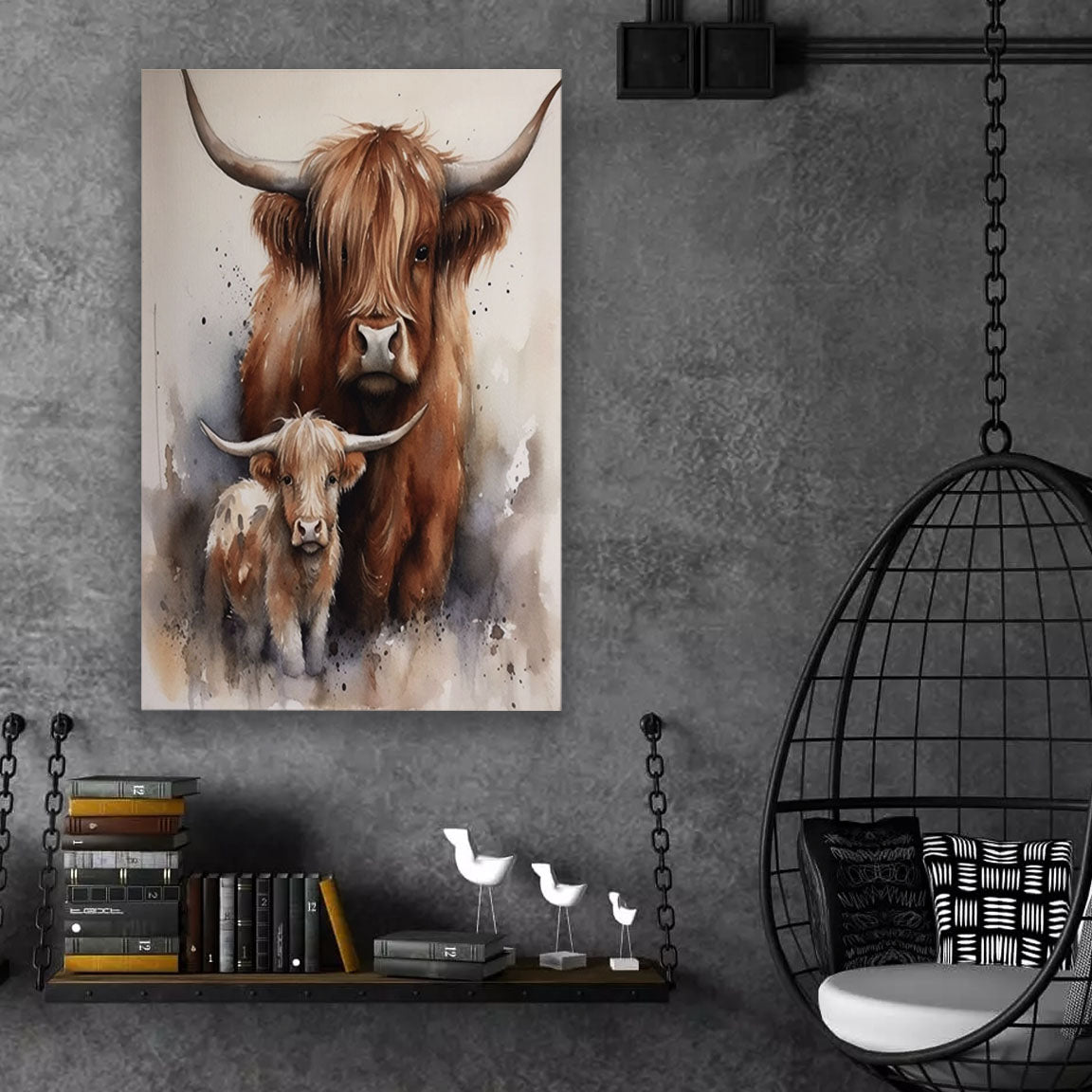 Calf Canvas Art