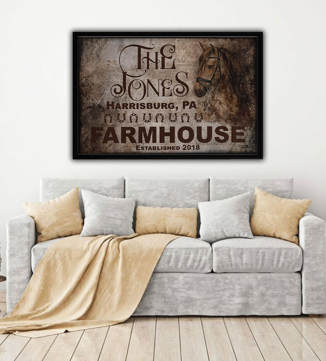 Farmhouse 2018 Framed Canvas