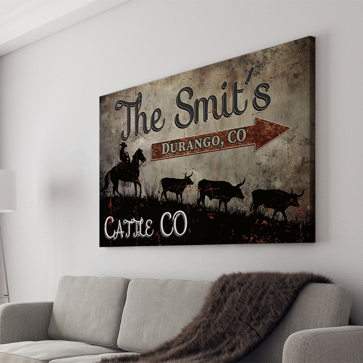 Grunge Sign Canvas Art