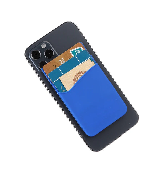 Silicone Phone Card Holder Wallet Case Phone Wallet Stick On Credit Card Holder Phone Pocket for Almost All Cell Phone