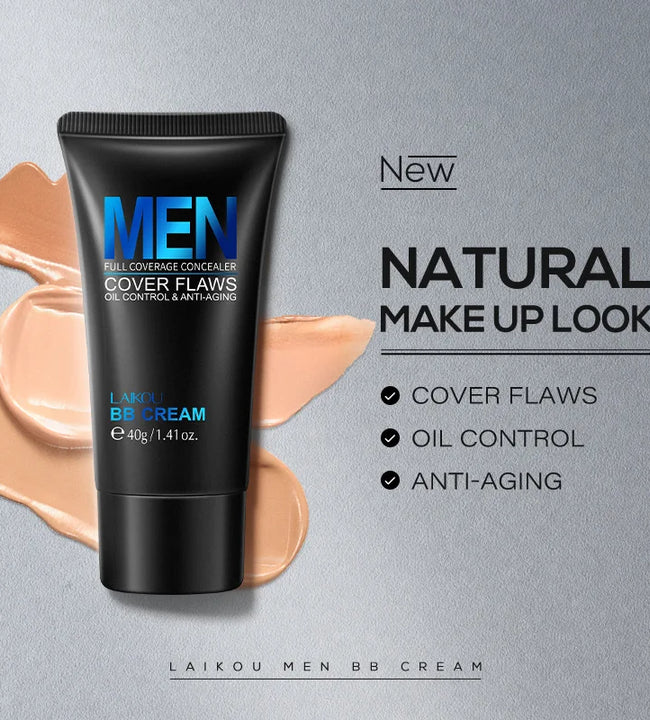 Men'S BB Cream Whitening Oil-control Concealer Freckle Removing Brighten Skin Easy to Wear Makeup Cosmetic Facial Liquid