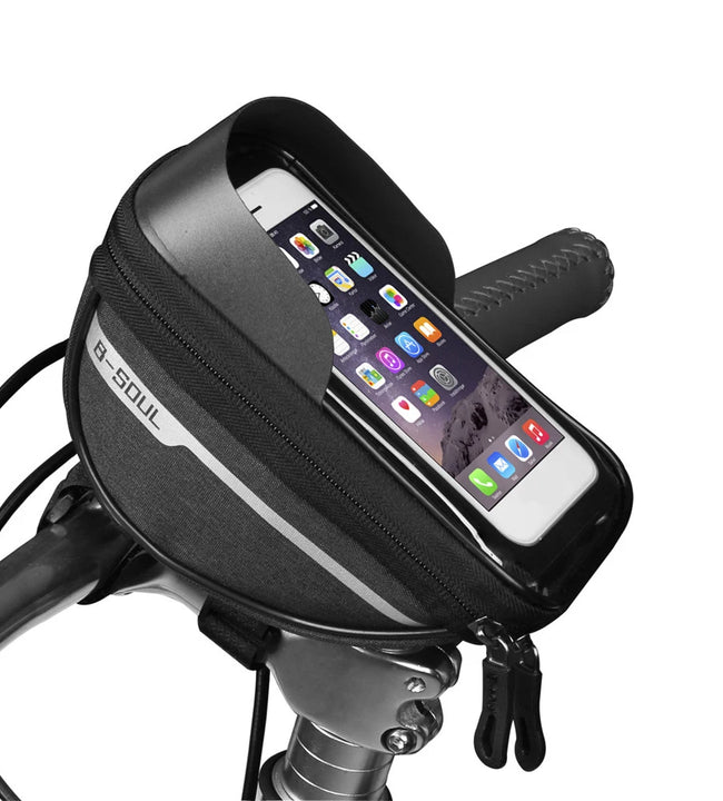 Waterproof Cycling Bicycle Bike Head Tube Handlebar Cell Mobile Phone Bag Case Holder Screen Phone Mount Bags Case For 6.5 Inch