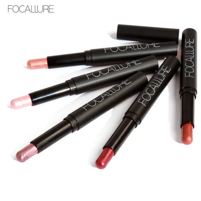 FOCALLURE 12 Colors Eyeshadow Sticker Cosmetics Shadows Pencil Eyeliner Highlighter Shimmer Pigment Professional Female Makeup