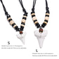 1PC Hawaii Surfer Jewelry Handmade Imitation Shark Teeth Pendant New Zealand Maori Tribal bone Choker WoMen's Men's Necklace