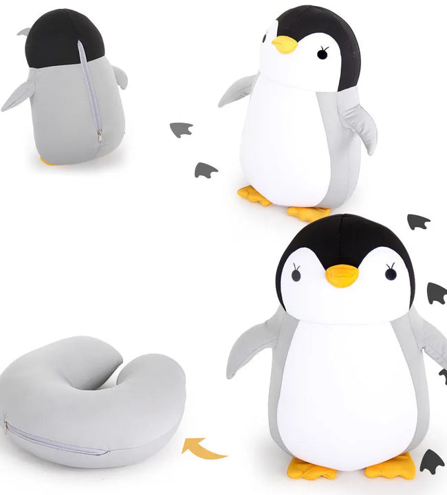 mylb Deformable U-shape Neck Pillows Penguins Throw Pillow Office Nap Desktop Pad cushion Neck Supporter Seat Cushion Headrest