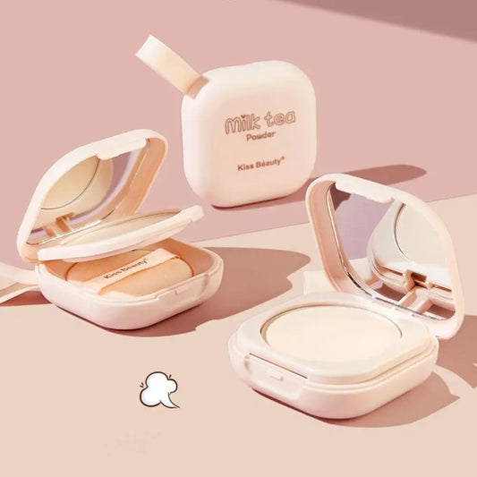 Korean Loose Powder Full Brightening Concealer Mineral Face  Foundation Cosmetics Lasting Makeup Powder Compact Powder Pressed