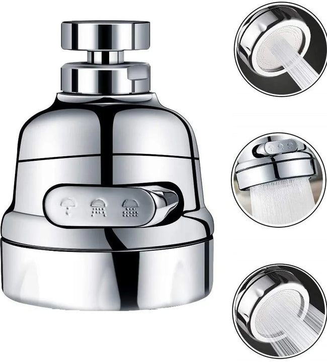 360 Degree Swivel Kitchen Faucet Aerator Adjustable Dual Mode Sprayer Filter Diffuser Water Saving Nozzle Bath Faucet Connector