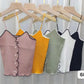 2021 Korean Women's Cotton Underwear Sexy Solid Color Top Fashion Comfort Tank Up Female Knitting Slim Suspender Sexy Lingerie