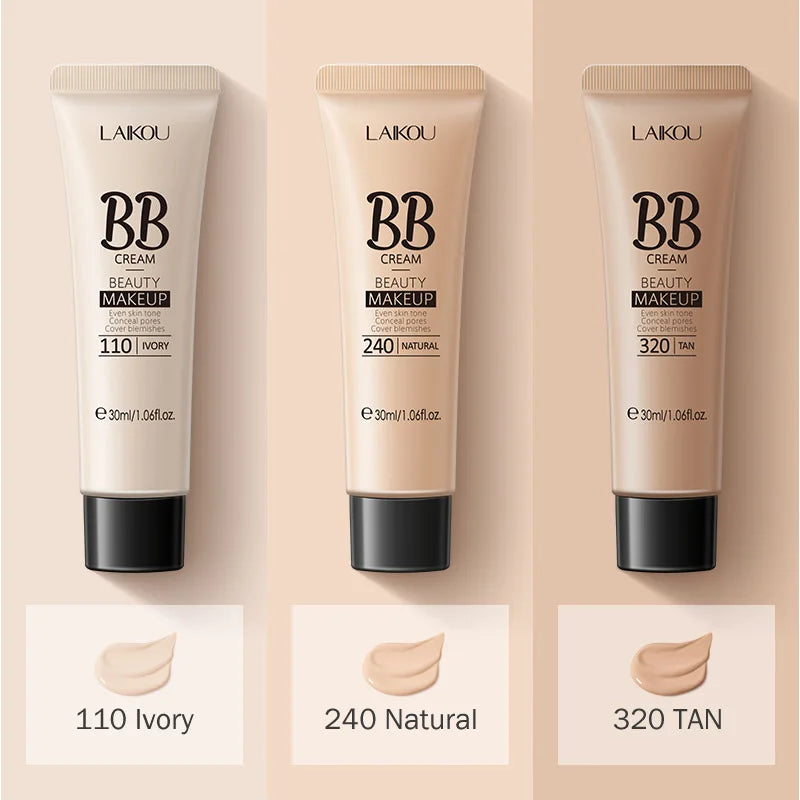 LAIKOU BB Cream Face Base Liquid Foundation Makeup Waterproof Long Lasting Facial Concealer Whitening Cream Korean Make Up