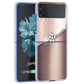 Fundas Case For Samsung Galaxy Z Flip 3 4 5G Transparent Hard Cell Phone Cover ZFlip3 Clear PC Luxury Love Bow