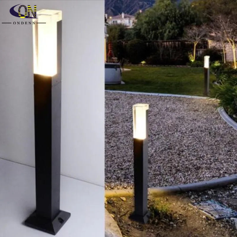 Outdoor 12W LED Lawn Lamp DC12V AC110V 220V LED Garden Light LED Exterior Bollard Light Floor Garden Courtyard Road Lighting