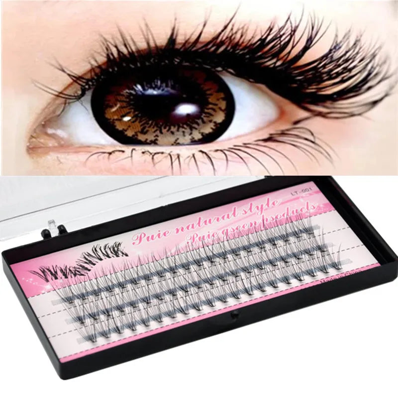 60 Clusters/box Cluster lashes,Individual eyelashes extension Eyelashes bunches professional makeup false eyelashes