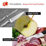 Ceramic Knives Set Kitchen knives 3 4 5 6 inch Chef knife +peeler with holder white zirconia blade Multi-color Handle