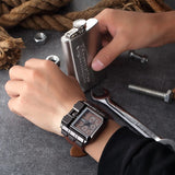 Oulm 3364 Casual Wristwatch Square Dial Wide Strap Men's Quartz Watch Luxury Brand Male Clock Super Big Men Watches montre homme