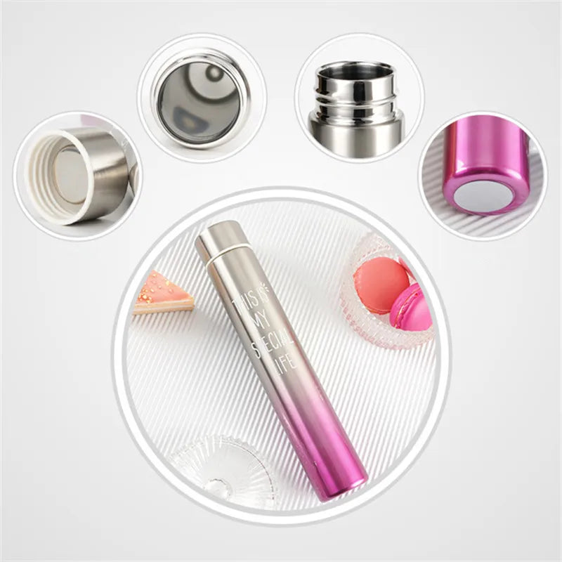 Bpa-Free Insulated Mini 280ML Creative Slim Vacuum Flasks Thermals Cup 304 Stainless Steel Kettle Coffee Thermos Water Bottle