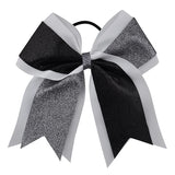 7 Inch Glitter Bling Large Cheerleading bows Bowknot Elastic Hair Band Kids Girls Children Bow Hair Accessories Boutique