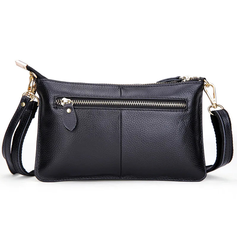 RanHuang Women Genuine Leather Day Clutches Candy Color Shoulder Bags Women's Fashion Crossbody Bags Small Clutch Bags