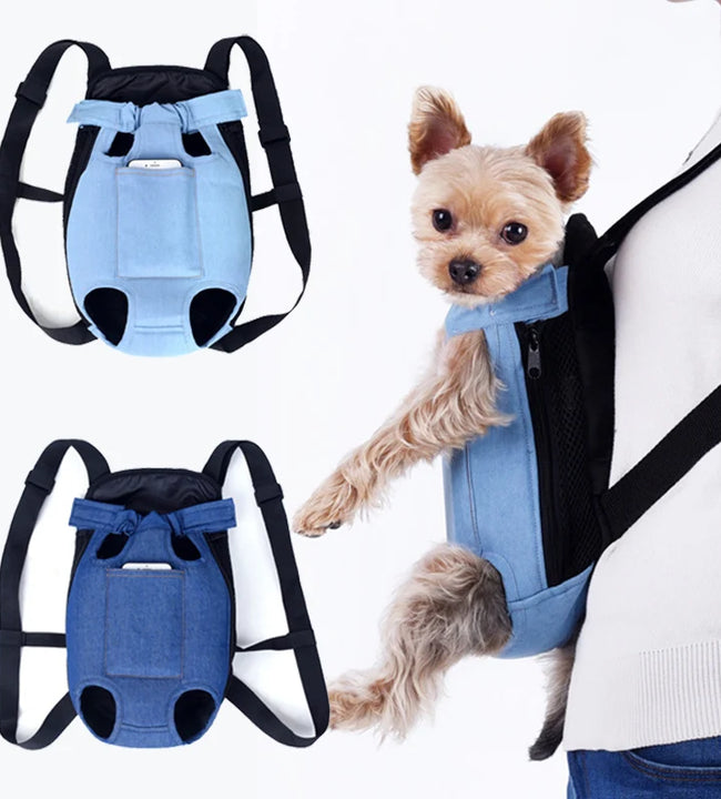 Denim Pet Dog Backpack Outdoor Travel Dog Cat Carrier Bag for Small Dogs Puppy Kedi Carring Bags Pets Products Trasportino Cane