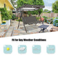 2pcs/set Garden Chairs Patio Swing Cover Set Waterproof UV-resistant Swing Canopy Seat Top Cover +Seat Cover (No Swing Chair)