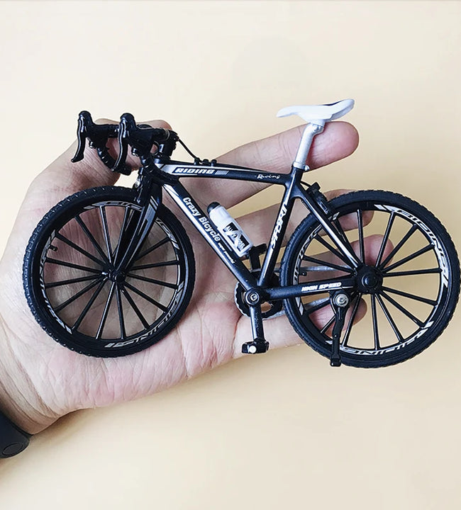 1:10 Mini Finger Mountain Bike Diecast Model Alloy Bicycle Simulation Collection Die Casting Racing Metal Bike Toys for boy