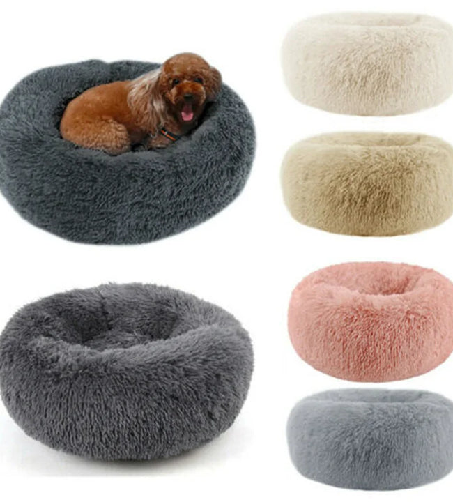 Donut Mand Dog Accessories for Large Dogs Cat's House Plush Pet Bed for Dog XXL Round Mat For Small Medium Animal Calming 100CM