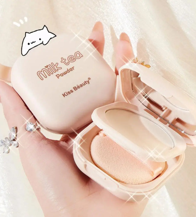 Korean Loose Powder Full Brightening Concealer Mineral Face  Foundation Cosmetics Lasting Makeup Powder Compact Powder Pressed