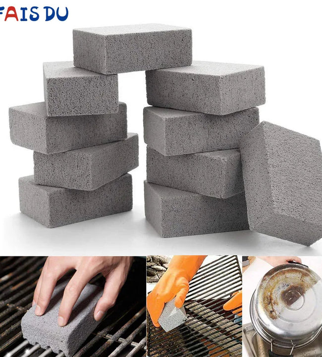 FAIS DU BBQ Grill Cleaning Brick Block Grill Stone Racks Stains Grease Cleaner BBQ Tools For Kitchen Gadgets Cleaning Brush