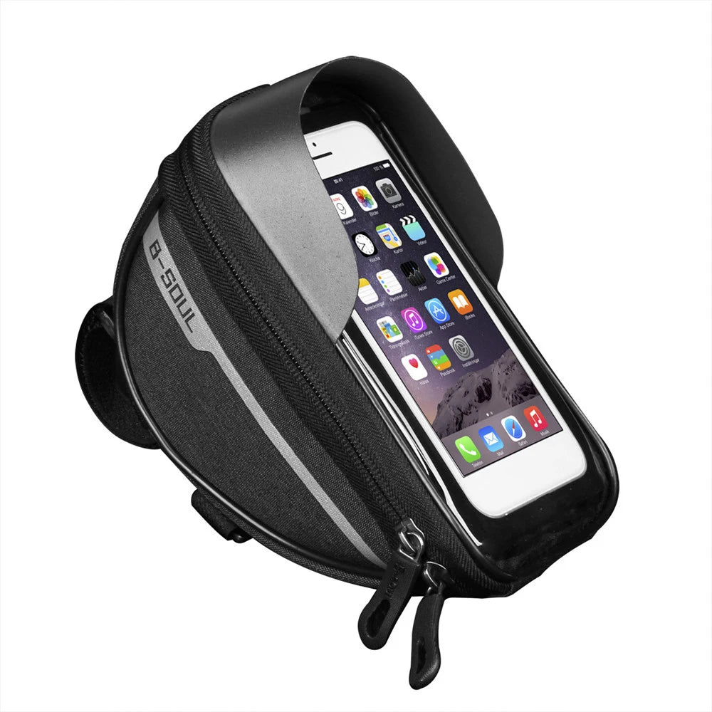 Waterproof Cycling Bicycle Bike Head Tube Handlebar Cell Mobile Phone Bag Case Holder Screen Phone Mount Bags Case For 6.5 Inch