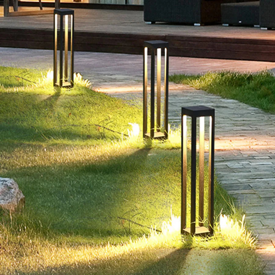 Aluminum Outdoor Landscape Path Light IP65 Waterproof Garden Floor Lamp Walkway LED Bollard Light for Lawn Driveway Patio Decor