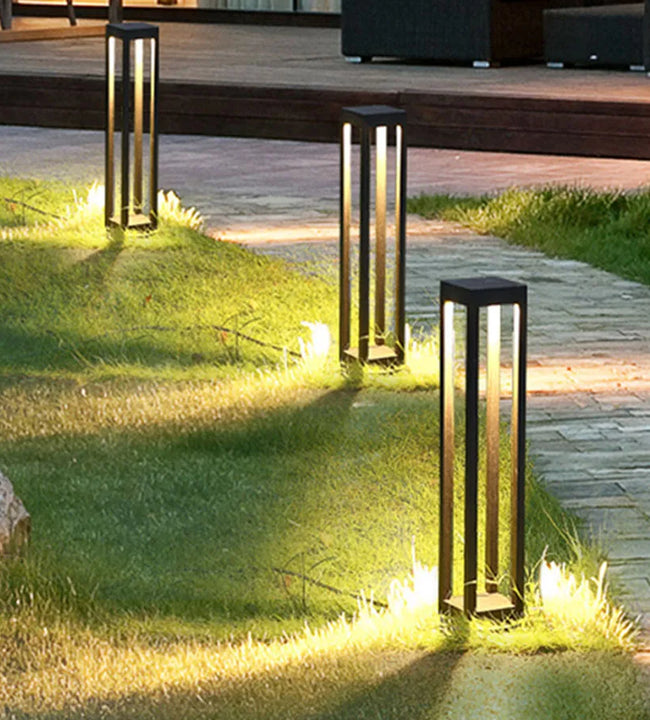 Aluminum Outdoor Landscape Path Light IP65 Waterproof Garden Floor Lamp Walkway LED Bollard Light for Lawn Driveway Patio Decor