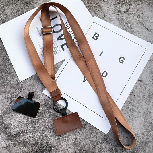 Universal Crossbody Patch Phone Lanyards Mobile Phone Strap Lanyard Adjustable Carabiner Rope Cell Phone Hanging Card Holder