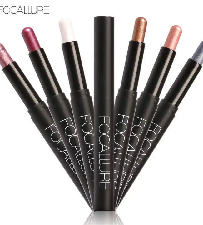 FOCALLURE 12 Colors Eyeshadow Sticker Cosmetics Shadows Pencil Eyeliner Highlighter Shimmer Pigment Professional Female Makeup