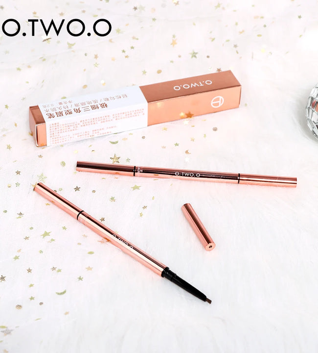 O.TWO.O 6 Colors Ultra Fine Triangle Eyebrow Pencil Long Lasting Waterproof Blode Brown Precise Brow Definer Eye Brow Makeup