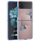 Fundas Case For Samsung Galaxy Z Flip 3 4 5G Transparent Hard Cell Phone Cover ZFlip3 Clear PC Luxury Love Bow