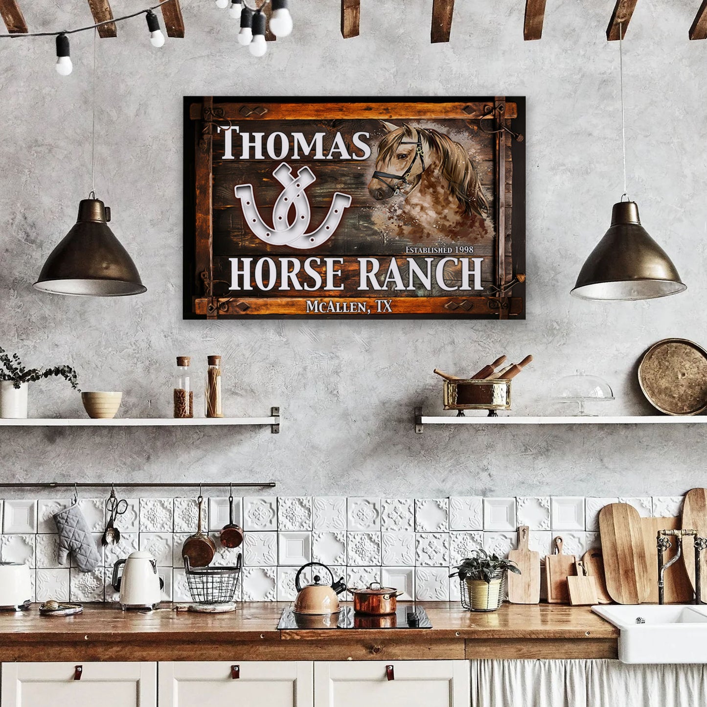 Horse Ranch 1998 Canvas Art