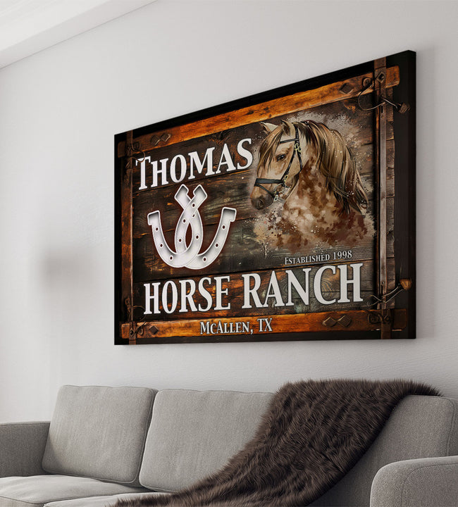 Horse Ranch 1998 Canvas Art