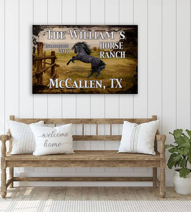 Horse Ranch 2018 Canvas Art