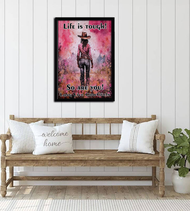 Life is tough Framed Canvas